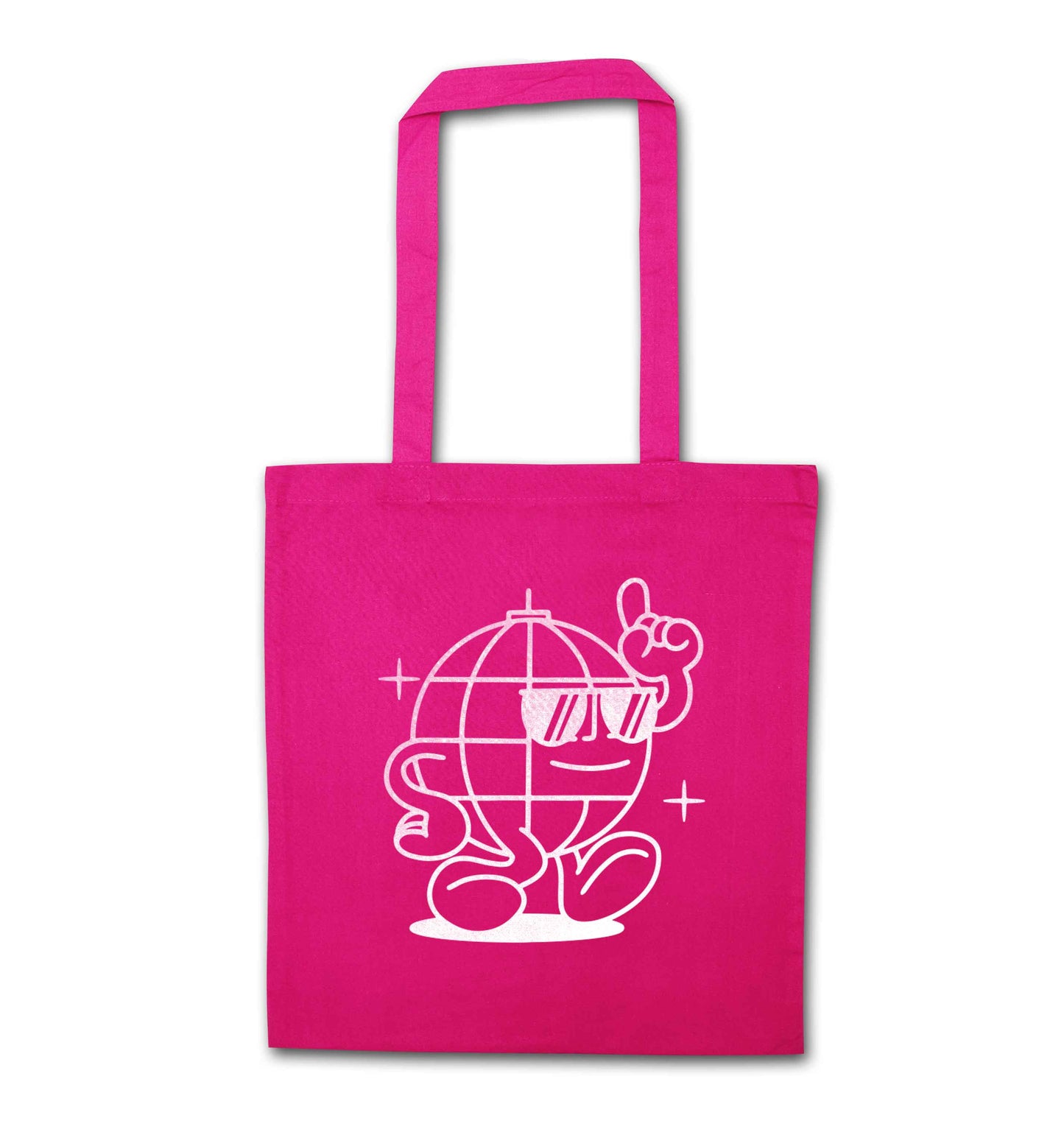 Disco ball pink tote bag
