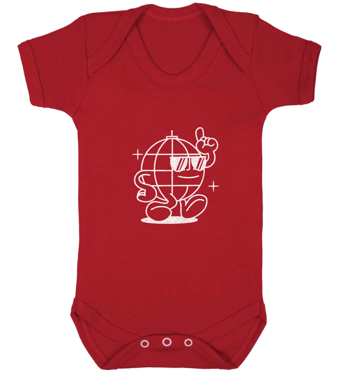 Disco ball baby vest red 18-24 months