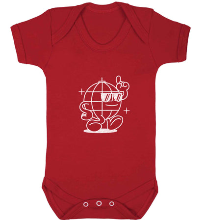 Disco ball baby vest red 18-24 months