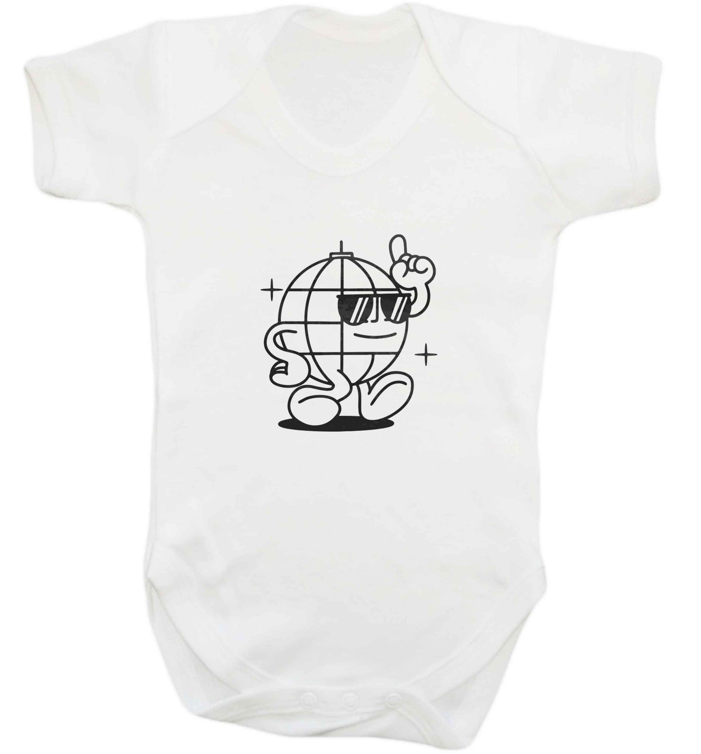Disco ball baby vest white 18-24 months