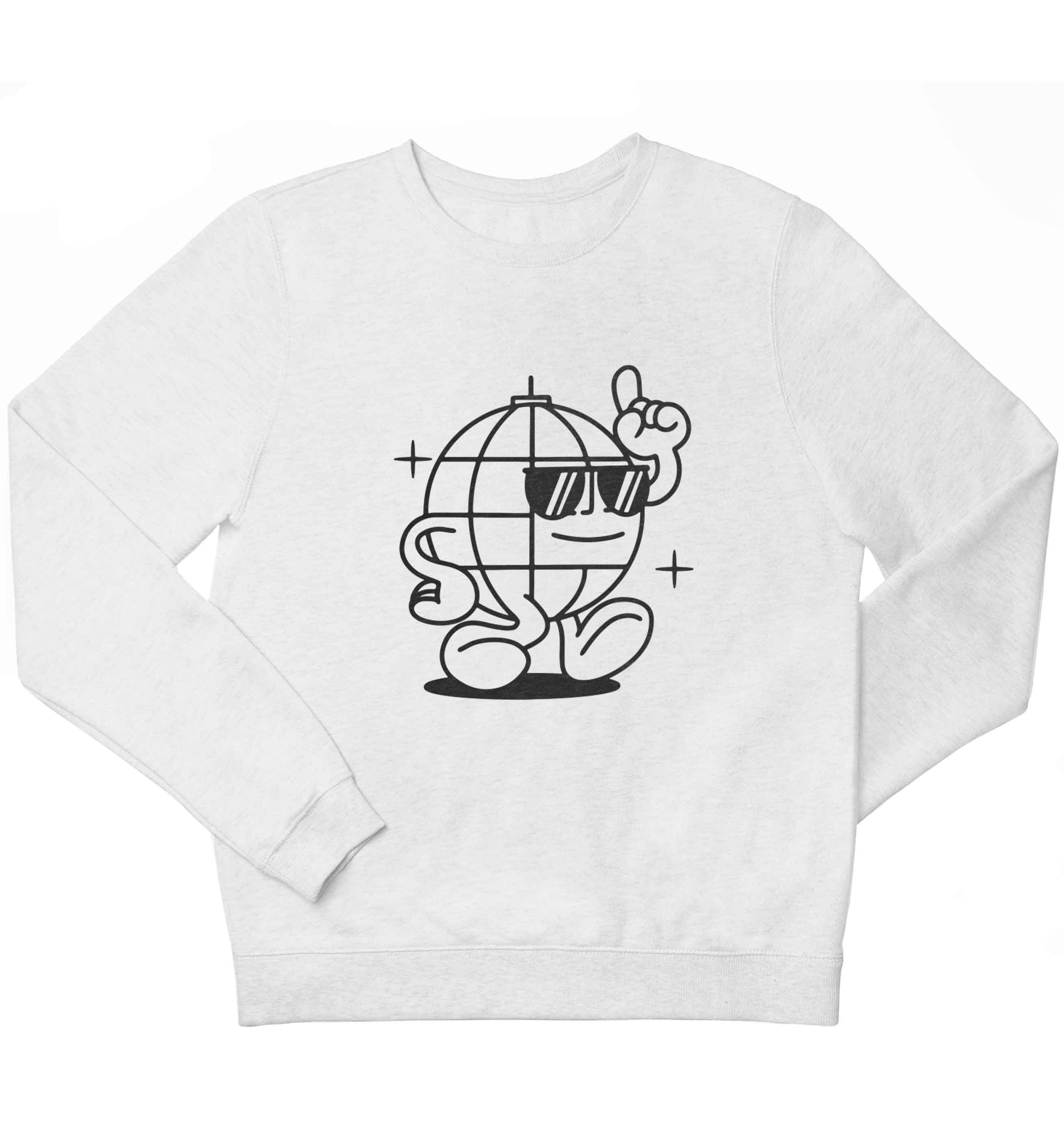Disco ball children's white sweater 12-13 Years