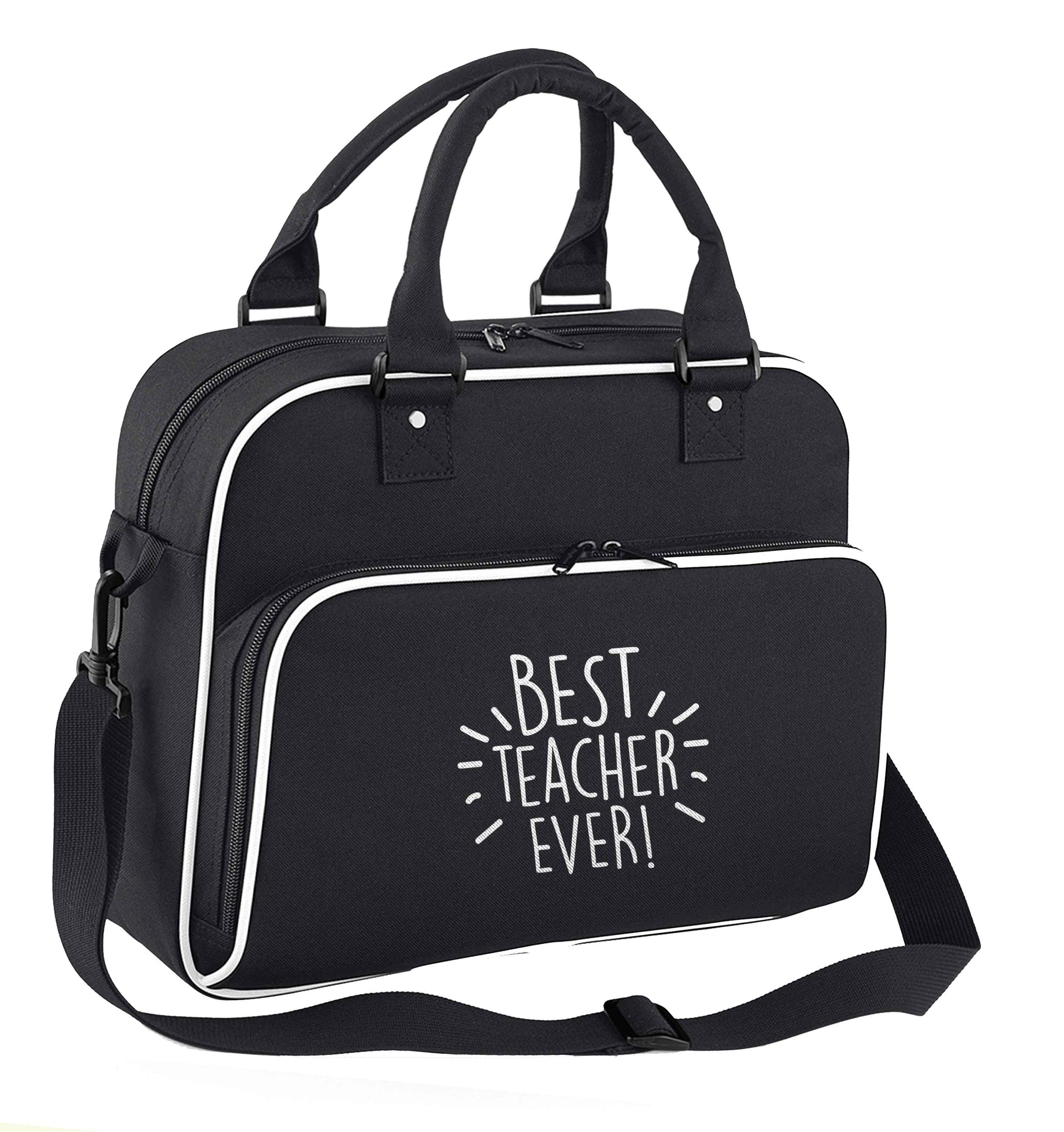 Best teacher ever! children's dance bag black with white detail