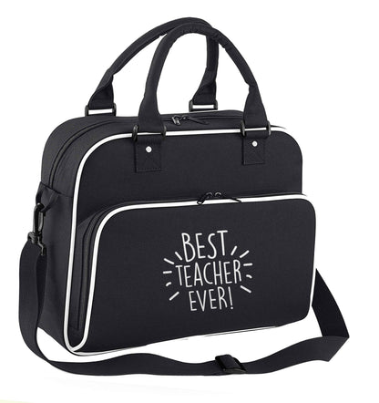Best teacher ever! children's dance bag black with white detail