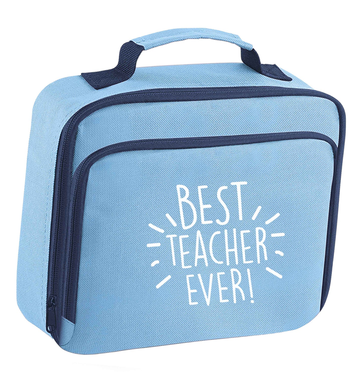 Best teacher ever! insulated blue lunch bag cooler