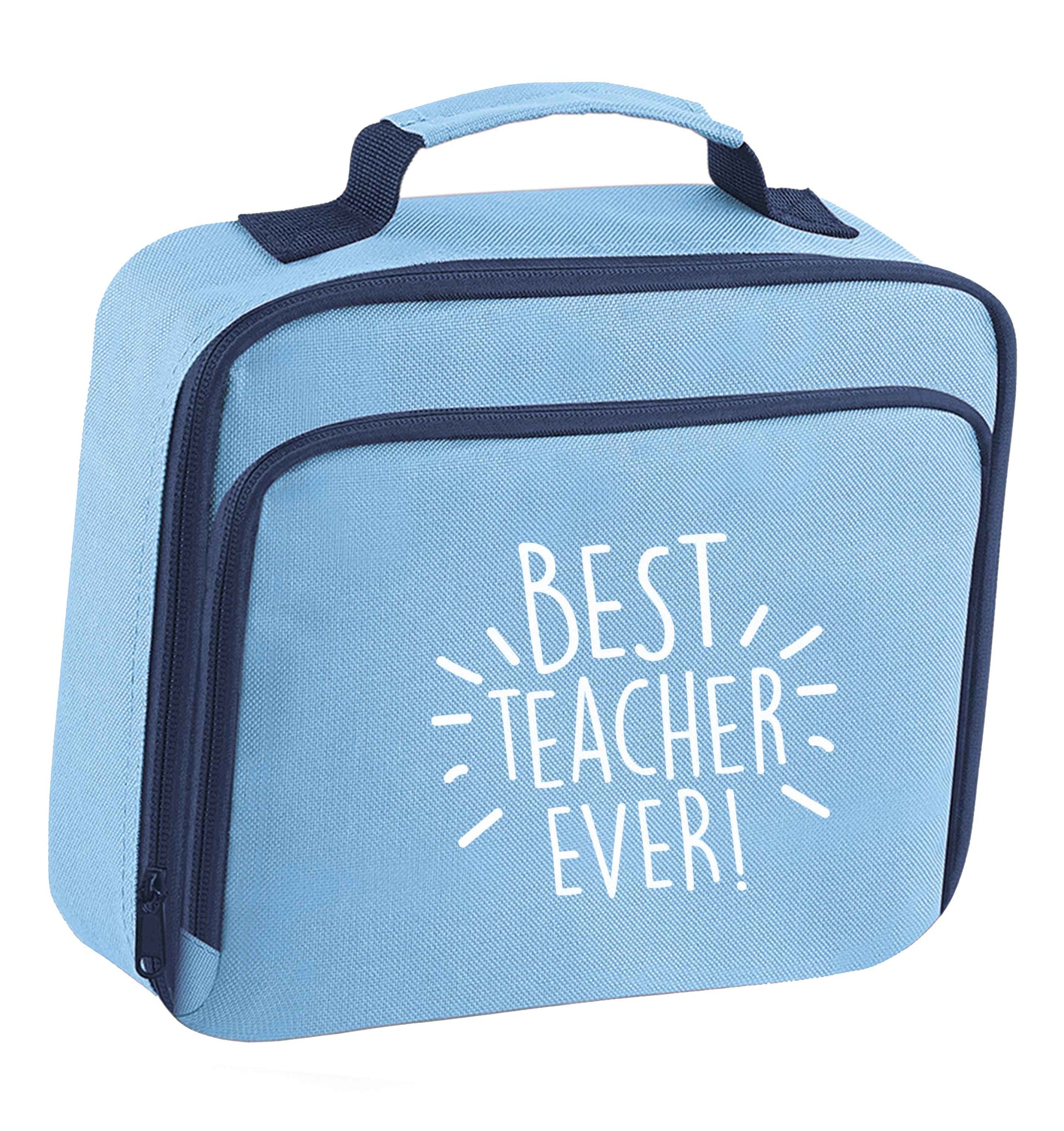 Best teacher ever! insulated blue lunch bag cooler