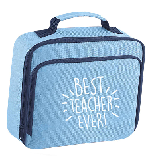 Best teacher ever! insulated blue lunch bag cooler