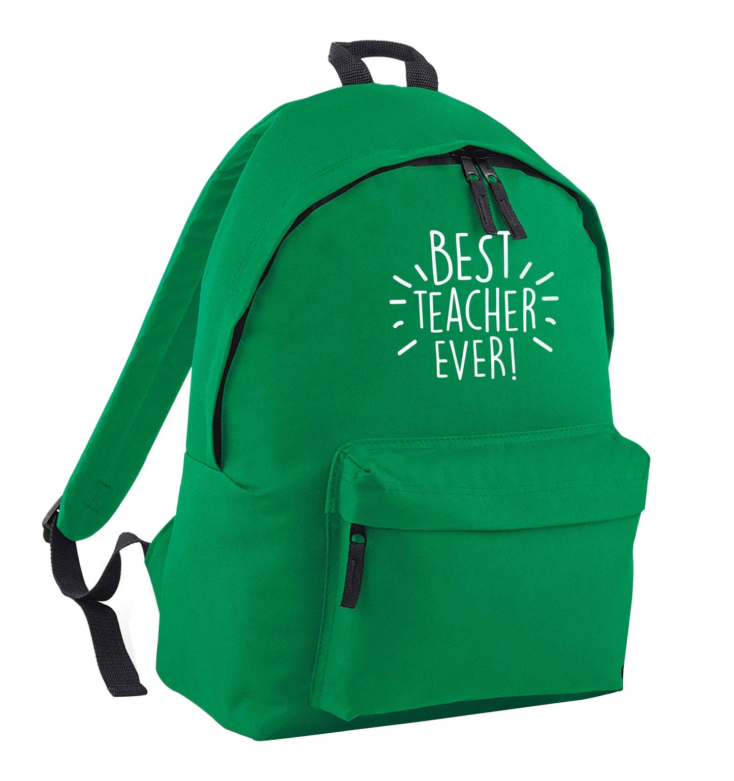 Best teacher ever! green adults backpack