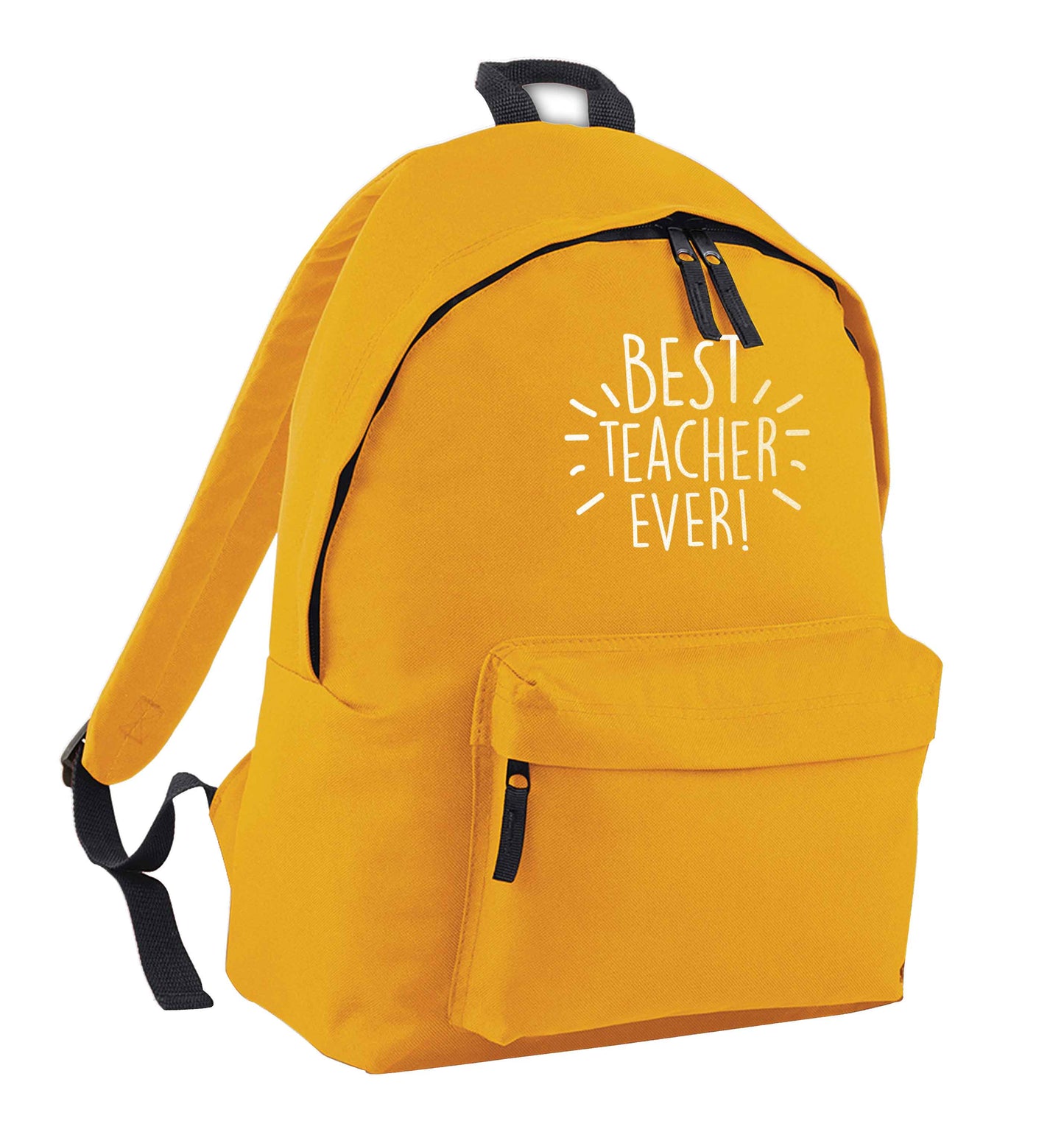 Best teacher ever! mustard adults backpack