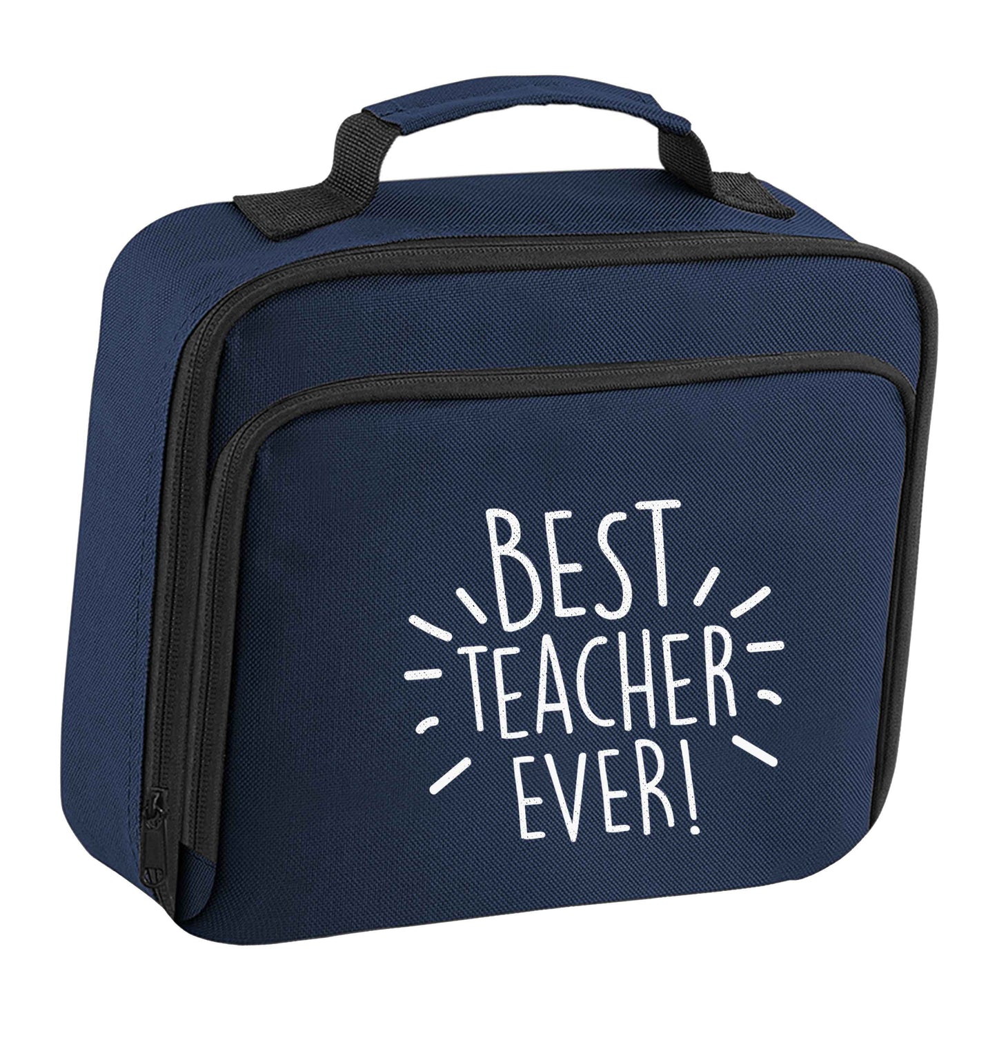 Best teacher ever! insulated navy lunch bag cooler