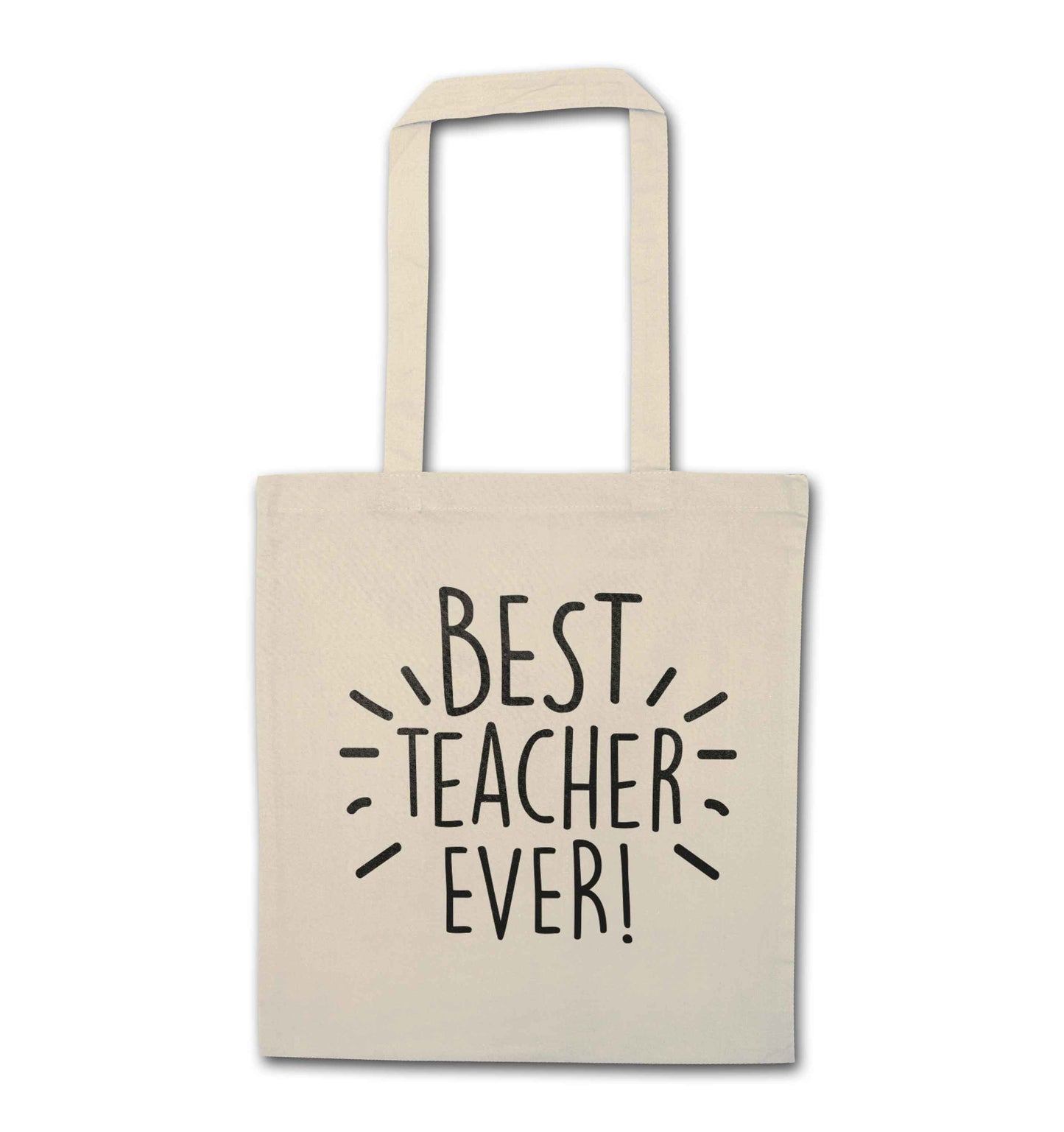 Best teacher ever! natural tote bag