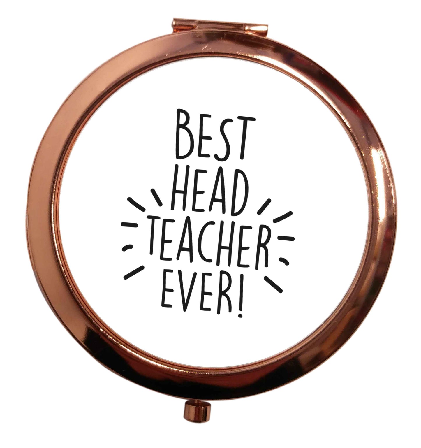 Best head teacher ever! rose gold circle pocket mirror