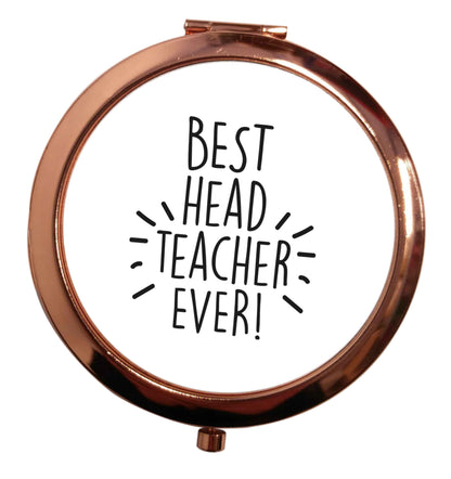 Best head teacher ever! rose gold circle pocket mirror