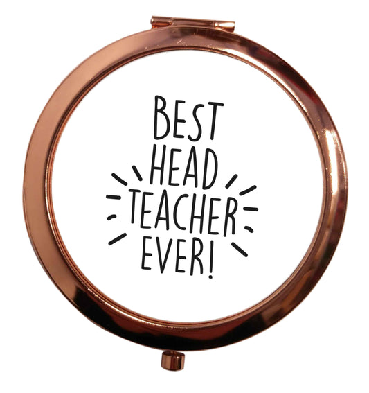 Best head teacher ever! rose gold circle pocket mirror