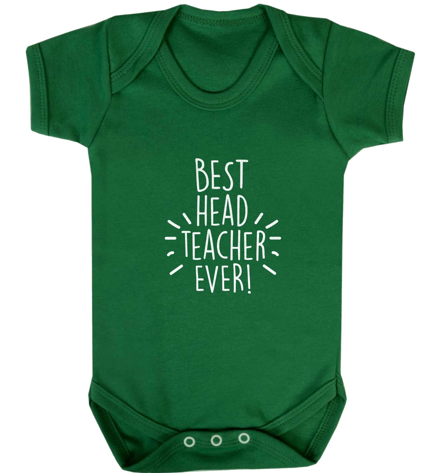 Best head teacher ever! baby vest green 18-24 months