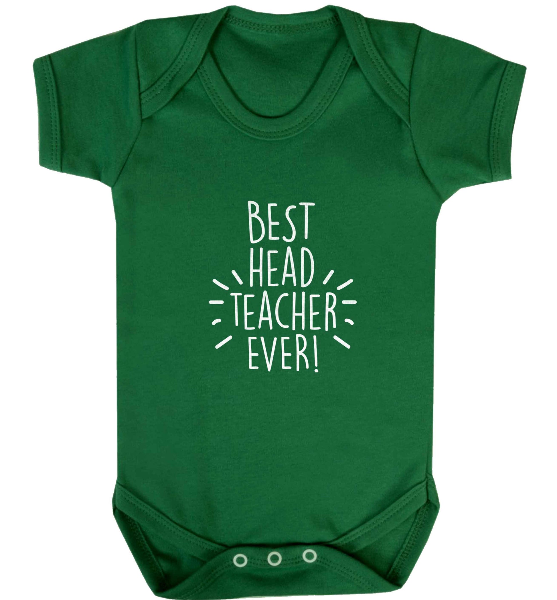 Best head teacher ever! baby vest green 18-24 months