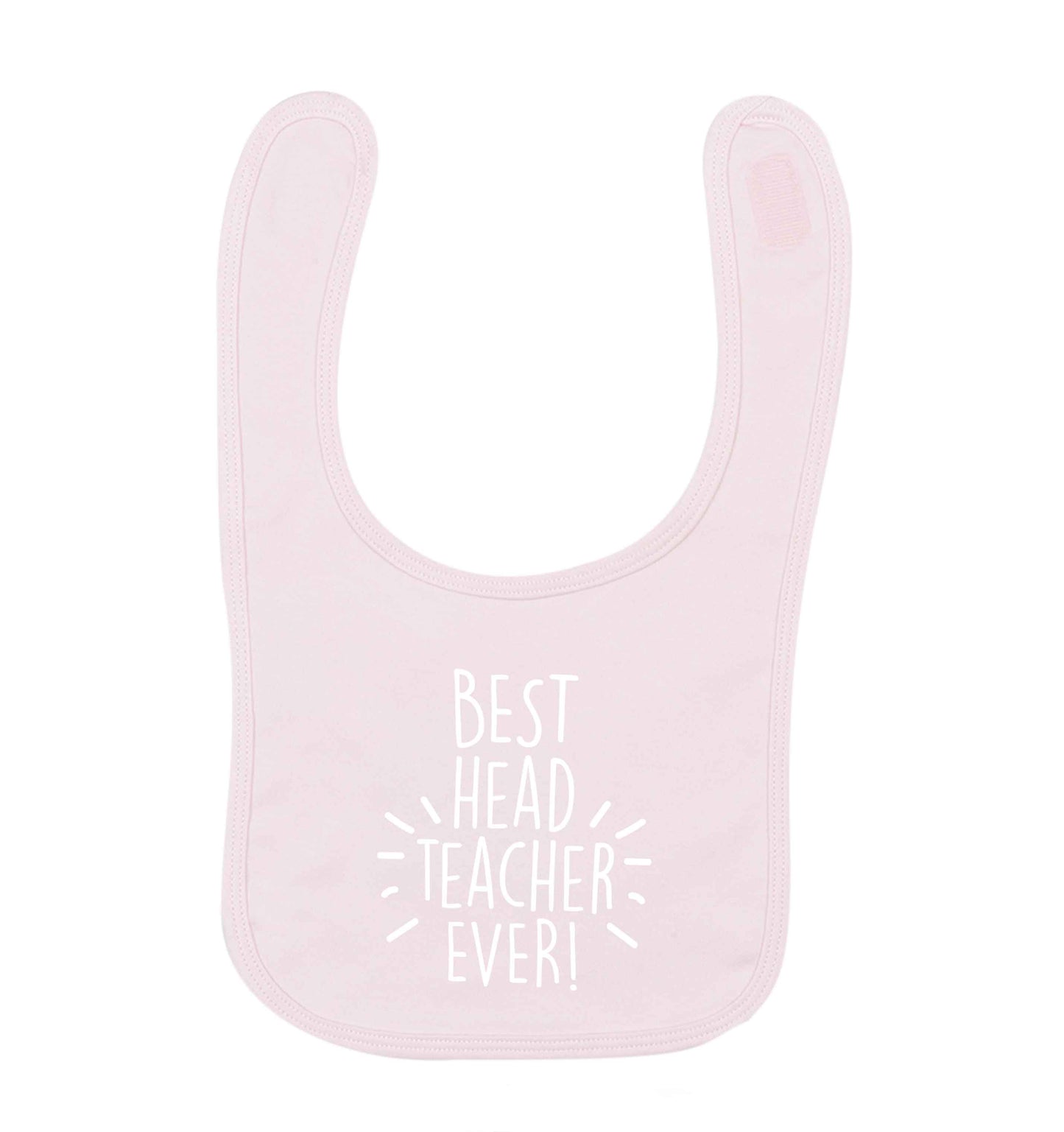 Best head teacher ever! pale pink baby bib