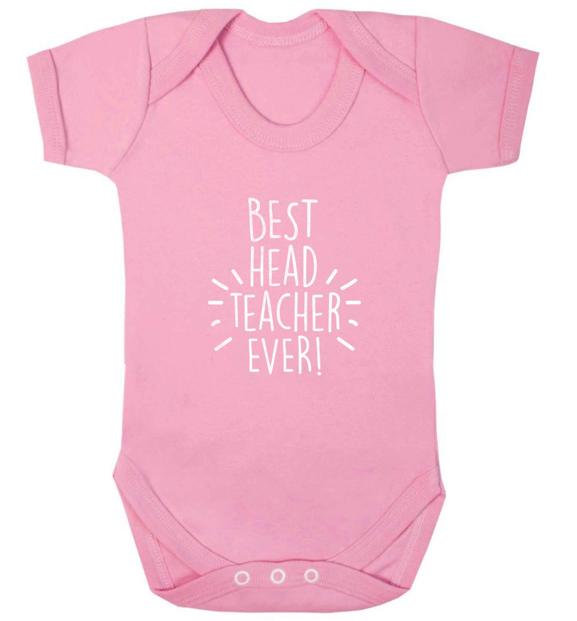 Best head teacher ever! baby vest pale pink 18-24 months