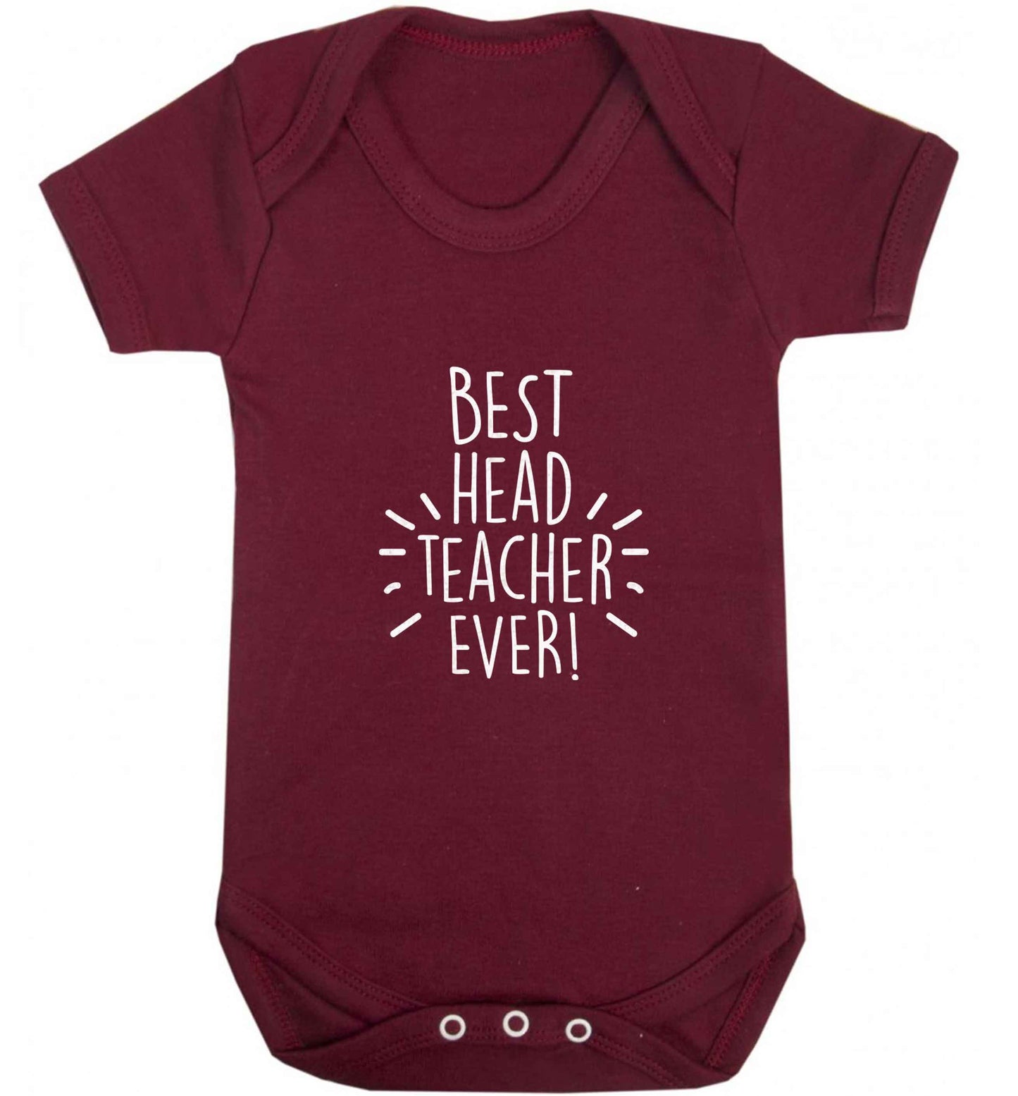 Best head teacher ever! baby vest maroon 18-24 months