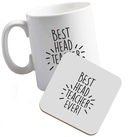 10 oz Tis The Season to Drink Whisky ceramic mug and coaster set right handed