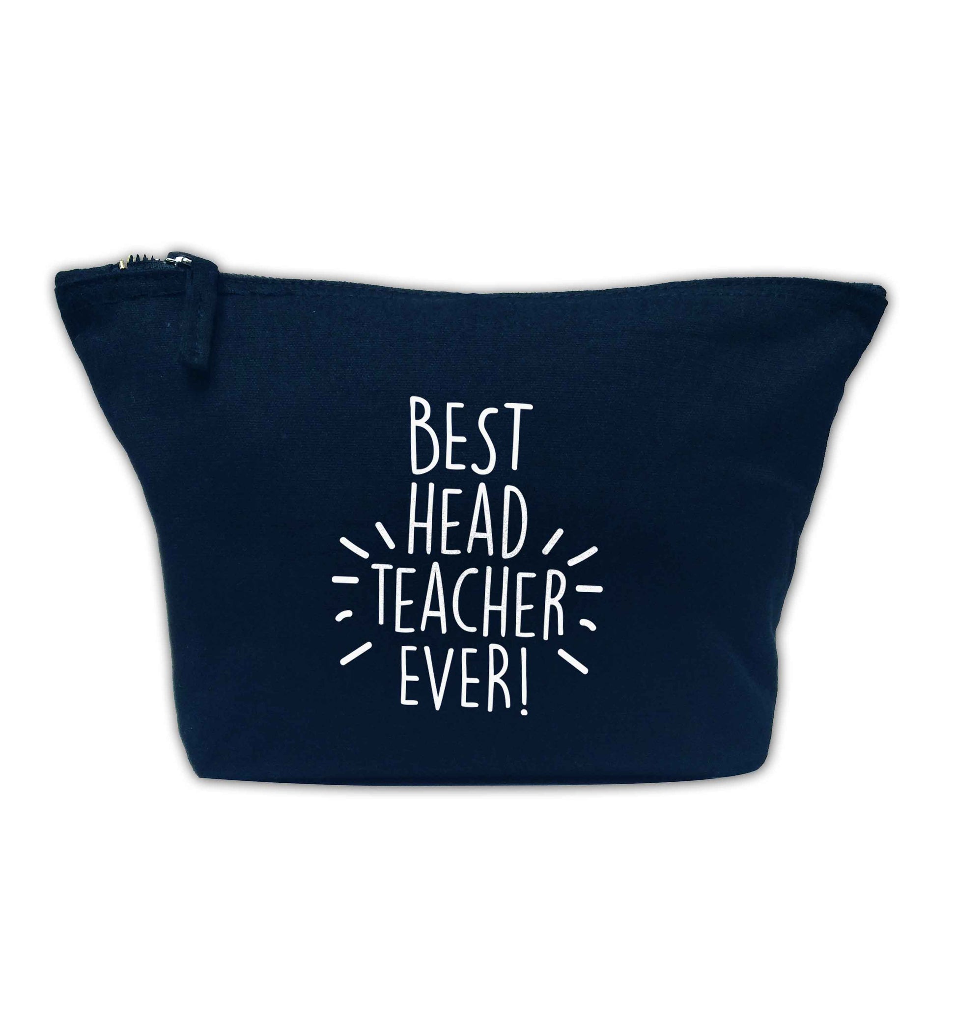 Best head teacher ever! navy makeup bag