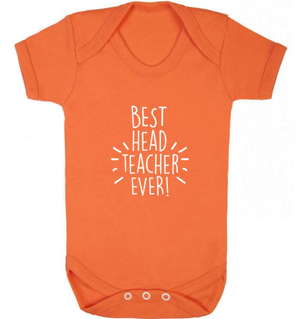 Best head teacher ever! baby vest orange 18-24 months