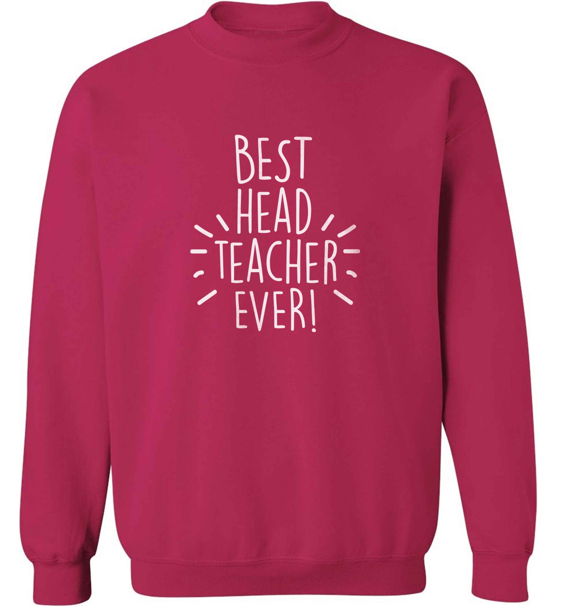 Best head teacher ever! adult's unisex pink sweater 2XL