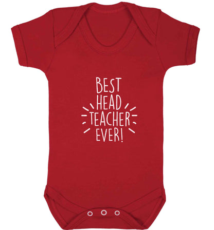 Best head teacher ever! baby vest red 18-24 months