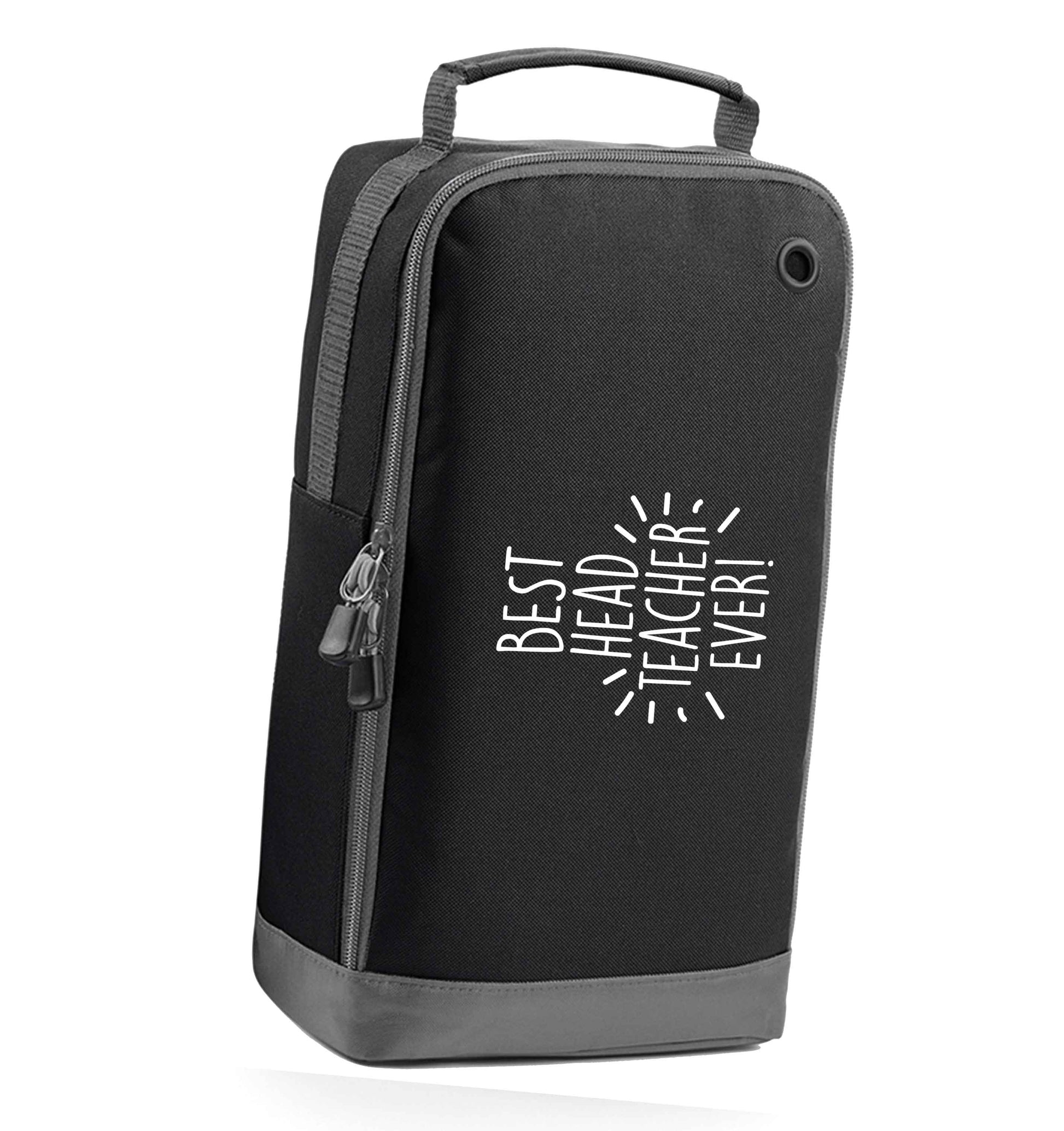 Best head teacher ever! black sports shoe bag horizontal print