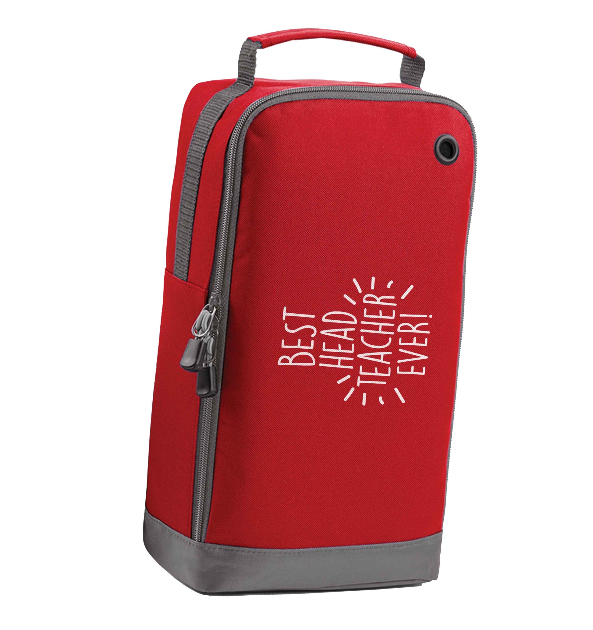Best head teacher ever! red sports shoe bag horizontal print