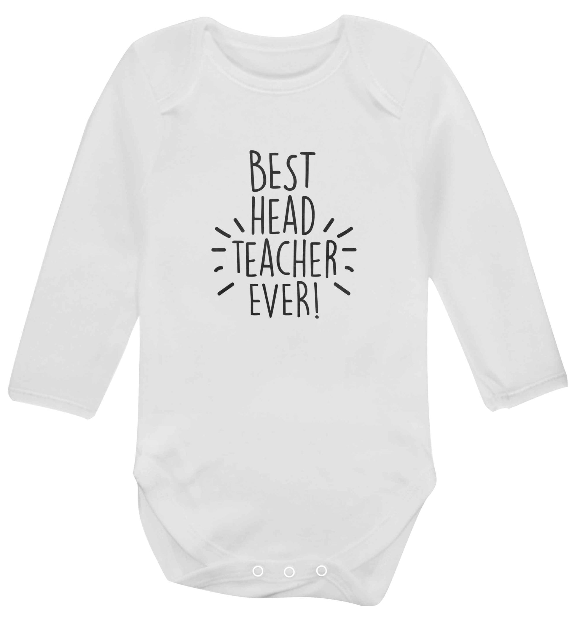 Best head teacher ever! baby vest long sleeved white 6-12 months