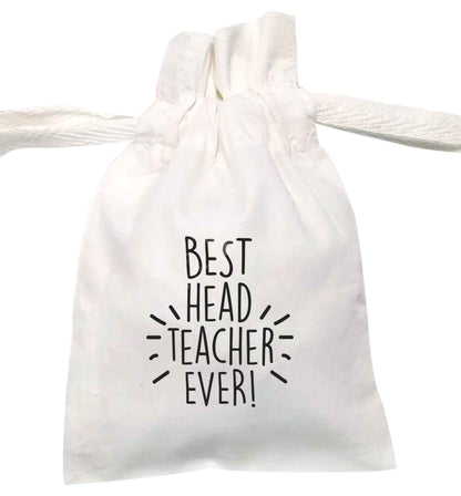 Best head teacher ever! | XS - L | Pouch / Drawstring bag / Sack | Organic Cotton | Bulk discounts available!