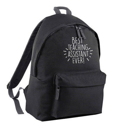 Best teaching assistant ever! black adults backpack