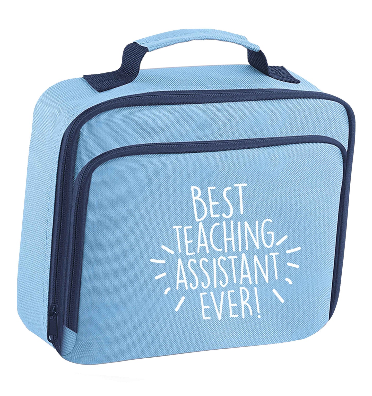 Best teaching assistant ever! insulated blue lunch bag cooler