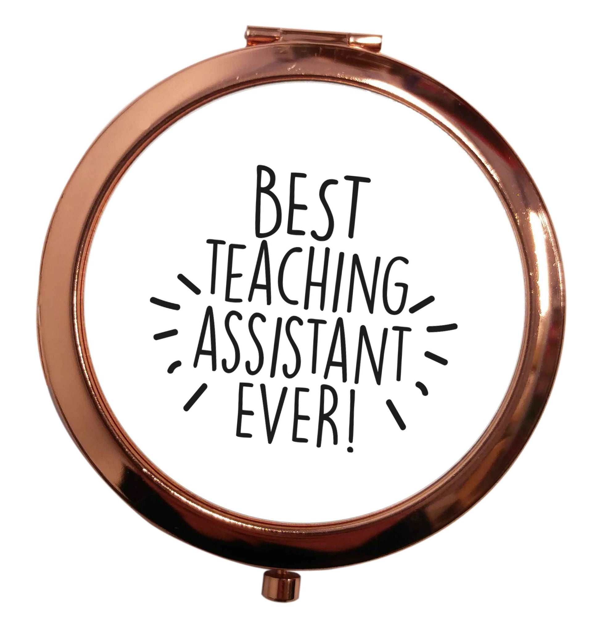 Best teaching assistant ever! rose gold circle pocket mirror