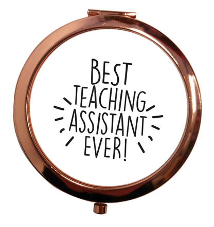 Best teaching assistant ever! rose gold circle pocket mirror