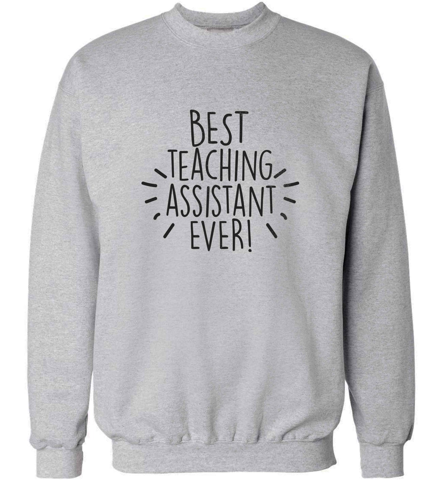 Best teaching assistant ever! adult's unisex grey sweater 2XL