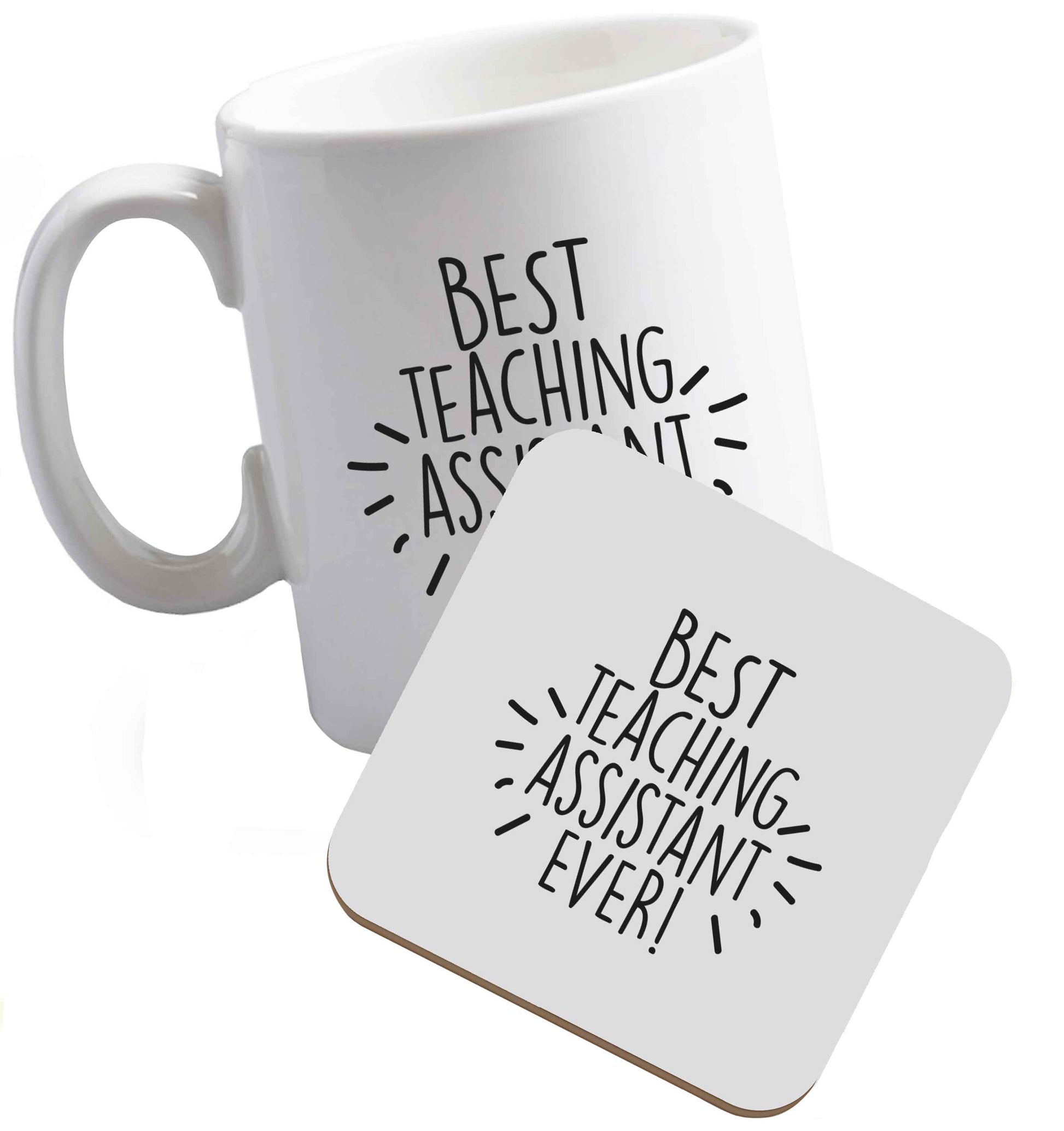 10 oz Tis The Season to Drink Whisky ceramic mug and coaster set right handed