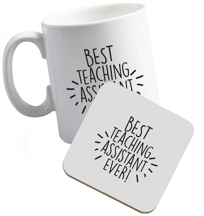 10 oz Tis The Season to Drink Whisky ceramic mug and coaster set right handed