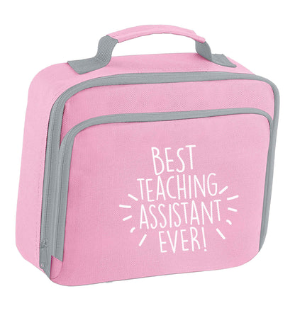 Best teaching assistant ever! insulated pink lunch bag cooler