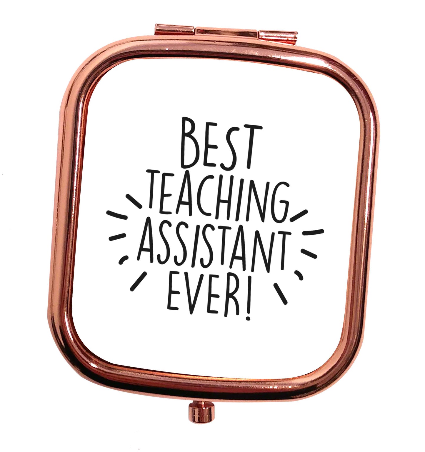 Best teaching assistant ever! rose gold square pocket mirror