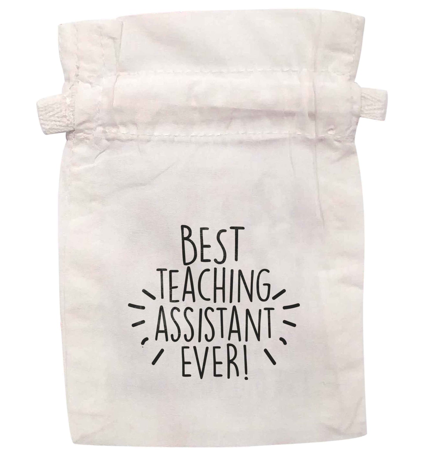 Best teaching assistant ever! | XS - L | Pouch / Drawstring bag / Sack | Organic Cotton | Bulk discounts available!