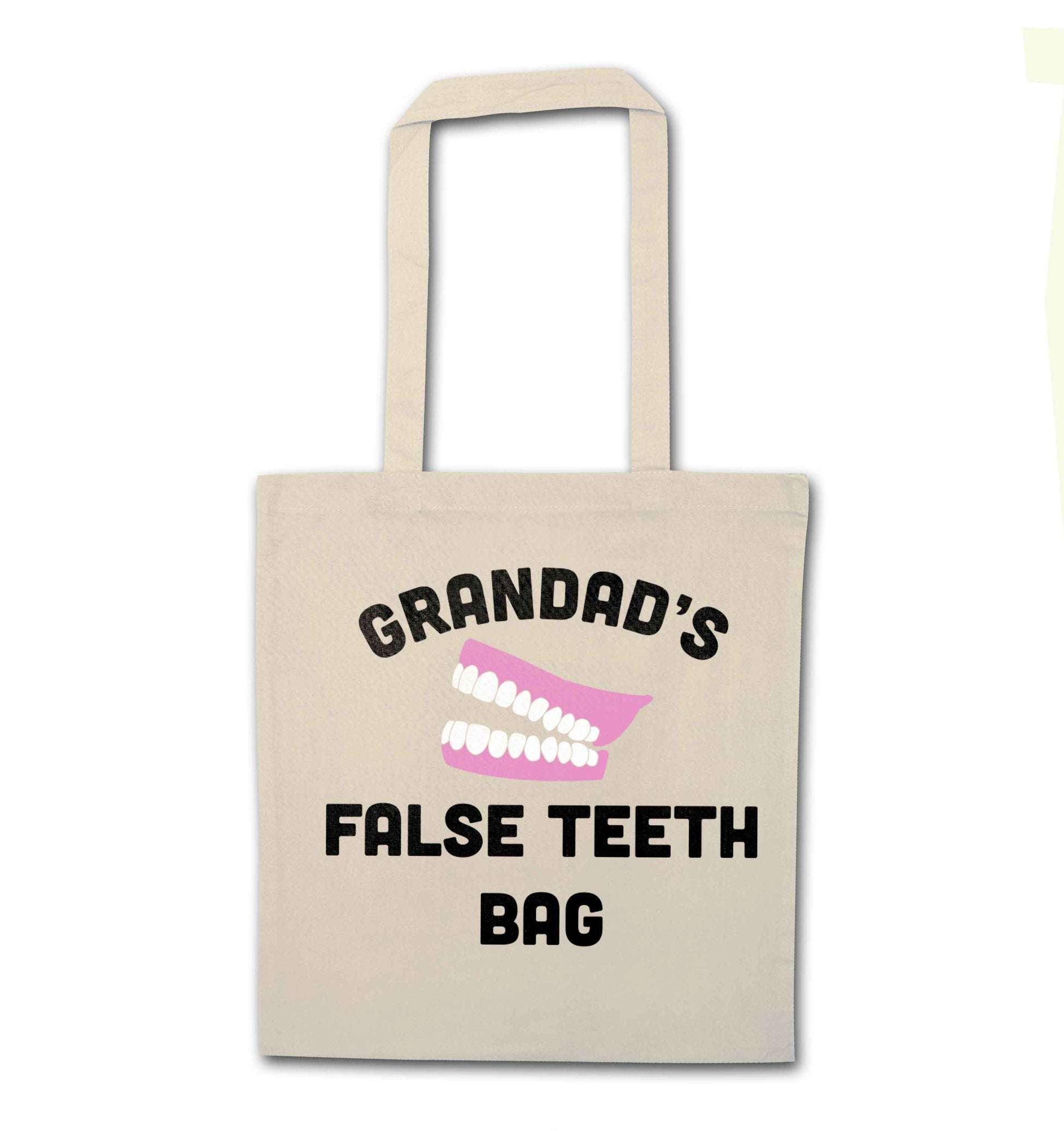 Grandmas false teeth bag natural tote bag