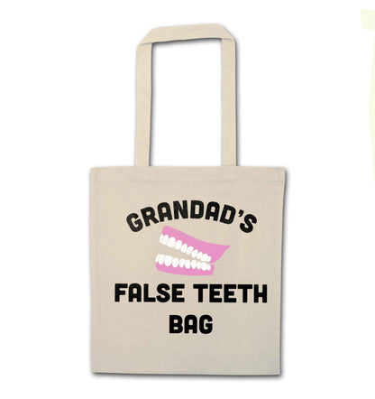 Grandmas false teeth bag natural tote bag