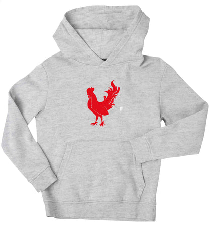 Rooster children's grey hoodie 12-13 Years