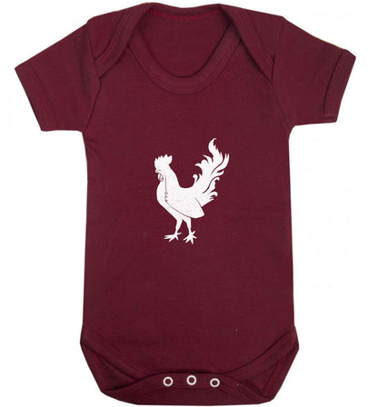 Rooster baby vest maroon 18-24 months