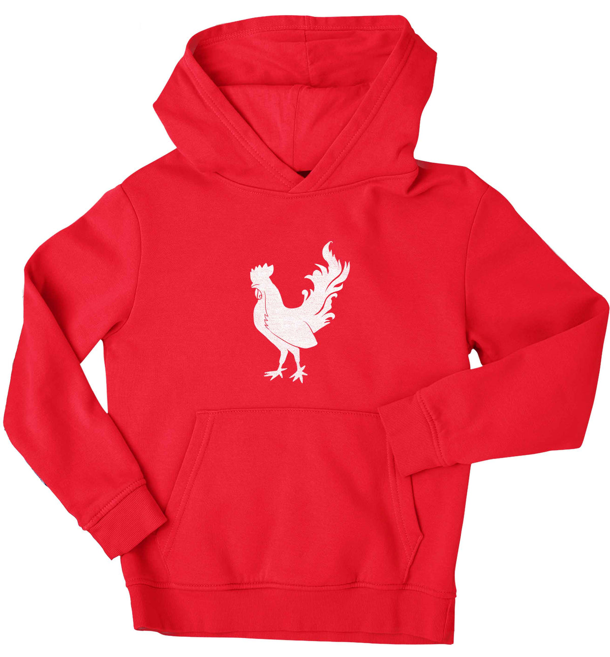Rooster children's red hoodie 12-13 Years