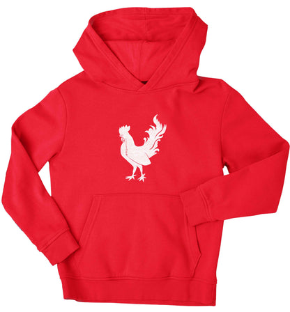 Rooster children's red hoodie 12-13 Years