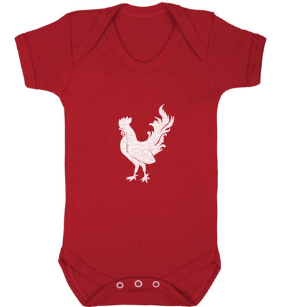 Rooster baby vest red 18-24 months