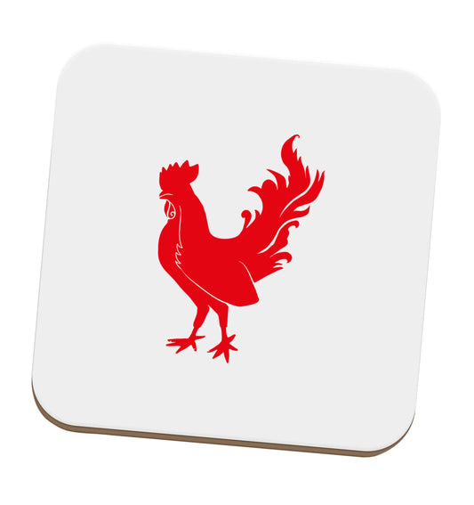 Rooster set of four coasters