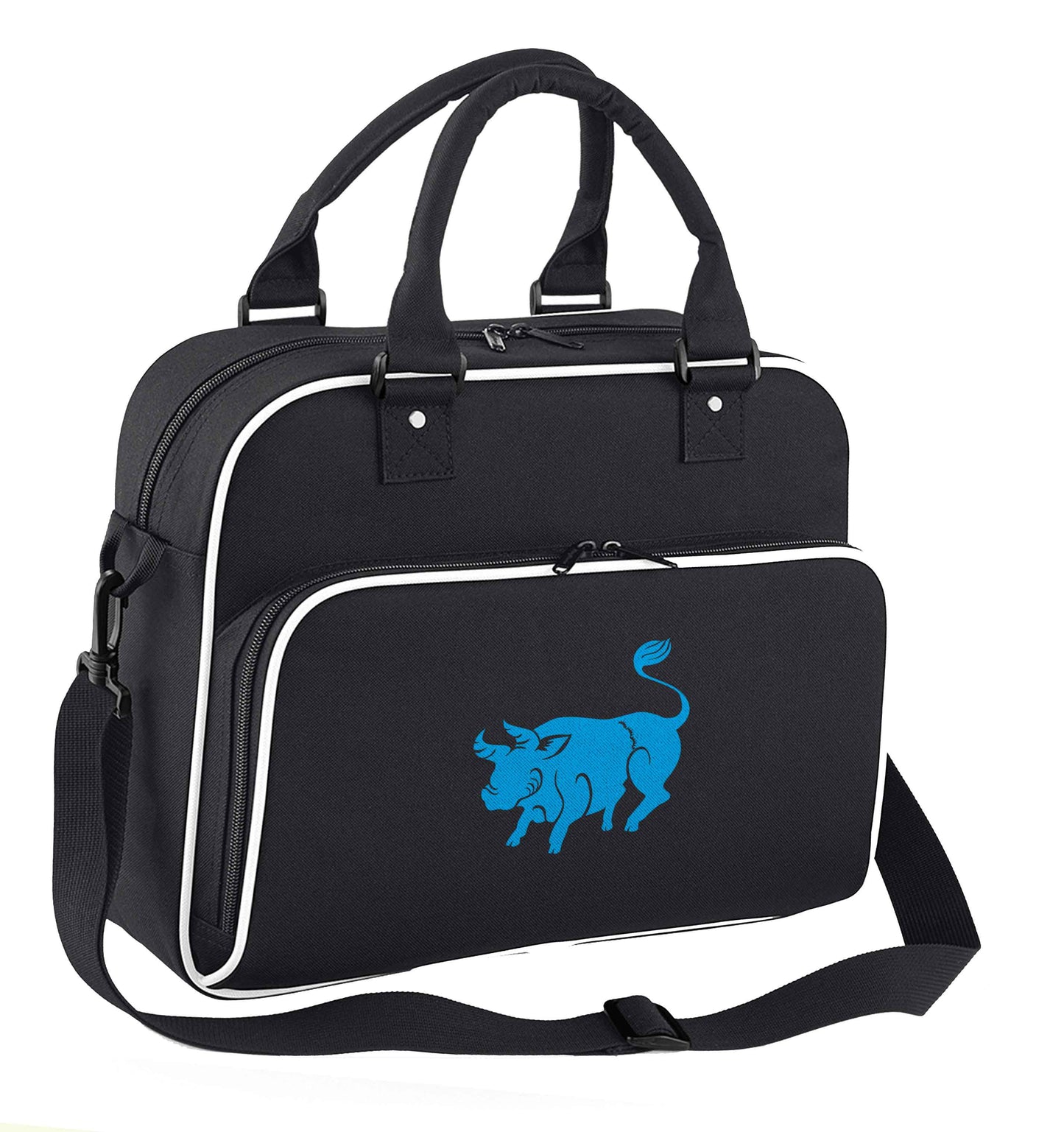 Blue ox children's dance bag black with white detail